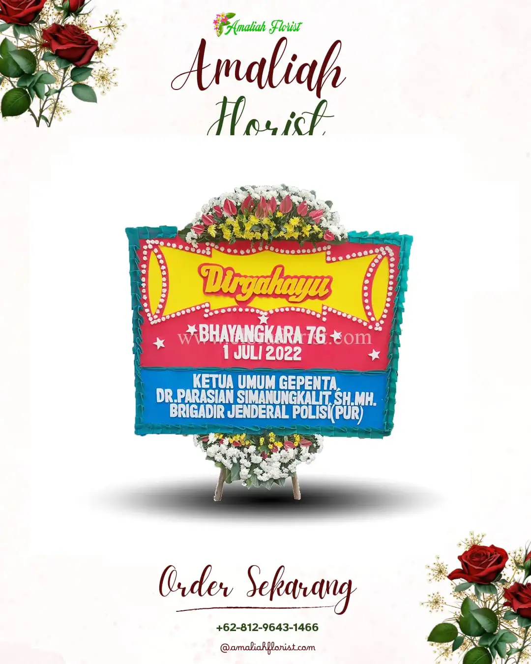 Papan Bunga HUT Ulang Tahun Rantau Alai